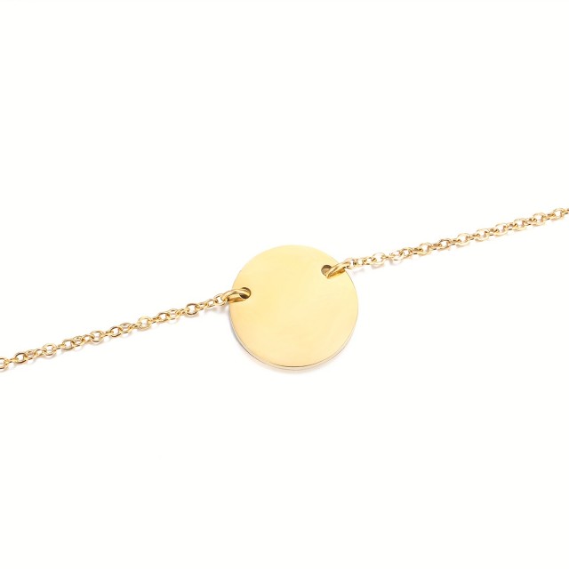 Personalizirana ogrlica z okroglim obeskom in gravuro po želji