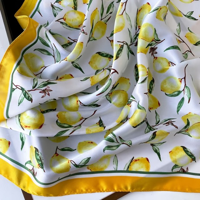 Elegantna ženska ruta za lase z motivom limon