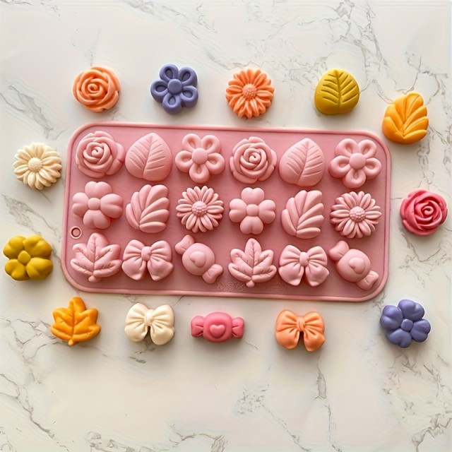 Silikon za sveče z 18 modelčki