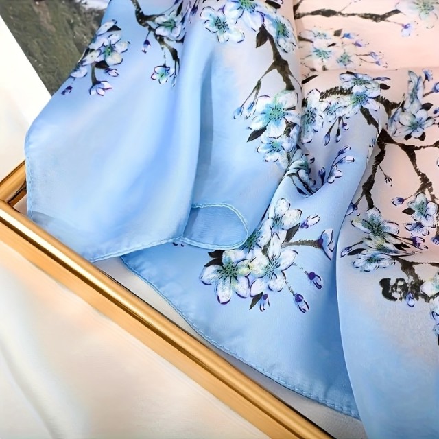 Čudovita barvna ruta s cvetovi modro roza barve