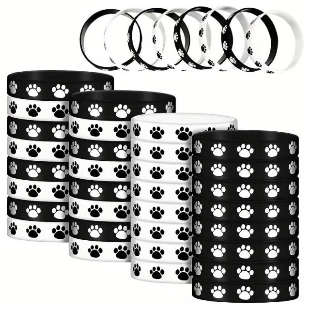 Komplet 2 silikonskih zapestnic s potiskom tačk