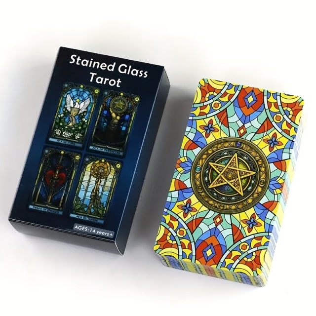  Tarot Vitraž - Komplet 78 Kart 
