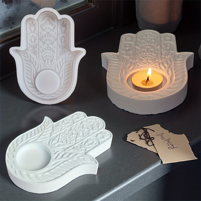 Silikonski kalup za svečnik – Hamsa roka