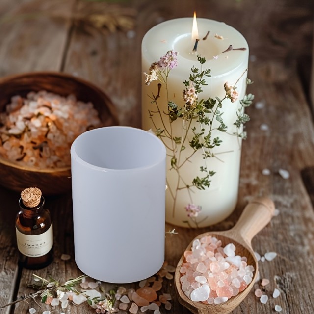 Komplet 5 cilindričnih silikonskih kalupov za sveče