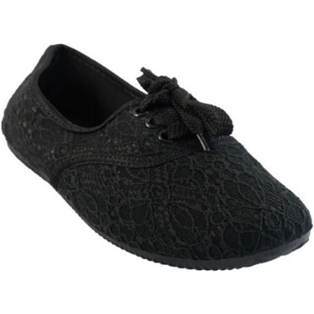 Čevlji črni s čipko 1801 BLACK