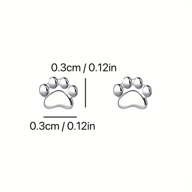 Minimalistični uhani z mačjimi šapicami