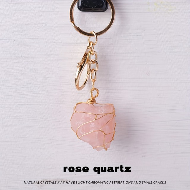 Obesek za ključe z roževcem – kristal ljubezni