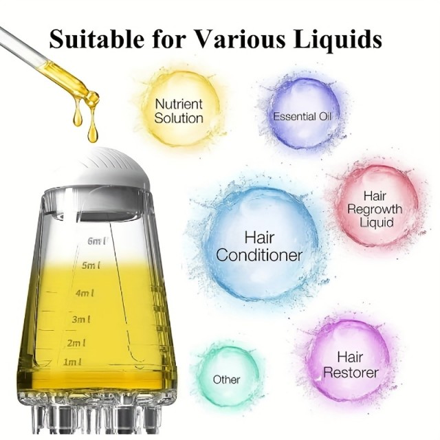 Mini aplikator olja in masažna krtača za nego las