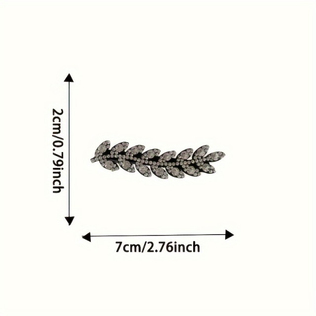 Paket 4 sponk za lase z elegantnim dizajnom listov