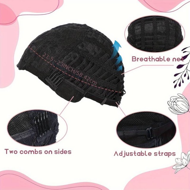 Srednja ženska lasulja v bakreno rjavi barvi