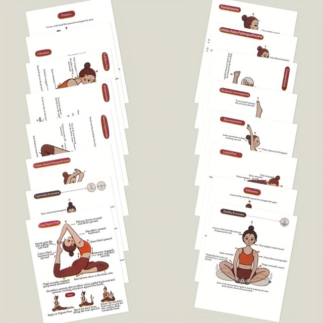 Vodnik po jogi, Kartice za osnovne joga položaje 