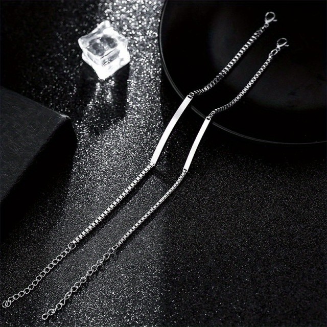 Komplet 2 personaliziranih zapestnic z gravuro po vaši želji