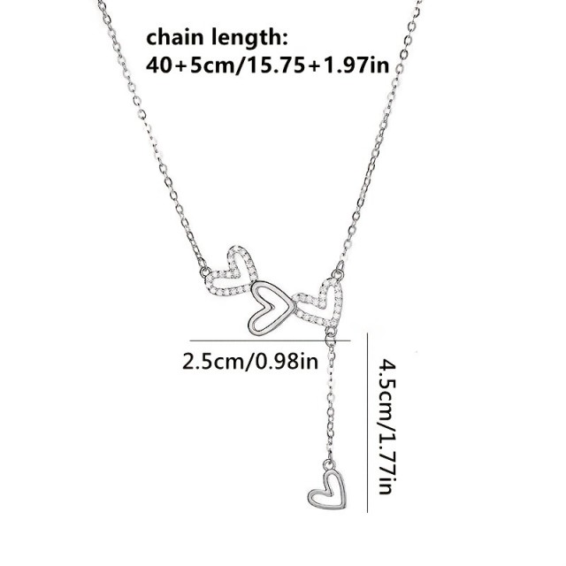 Prelepa elegantna verižica s štirimi srci