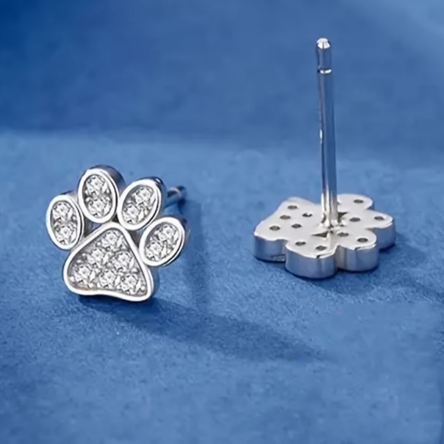  Bleščeči uhani z odtisom tačke 