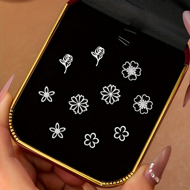 5 parov minimalističnih in ljubkih cvetličnih uhanov iz nerjavečega jekla