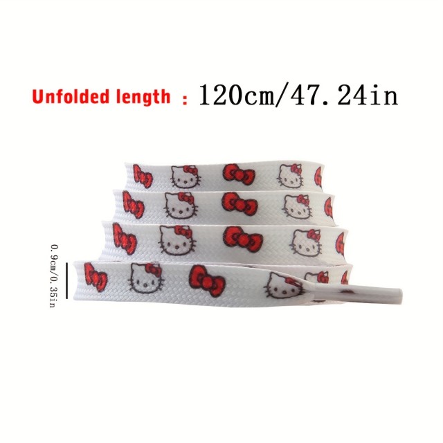 Prisrčne športne vezalke s Hello Kitty potiskom