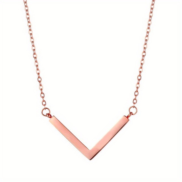 Personalizirana ogrlica v obliki črke V z možnostjo gravure