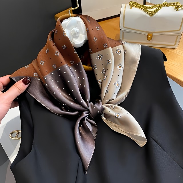 Kvadratna rutka v boho slogu s potiskom