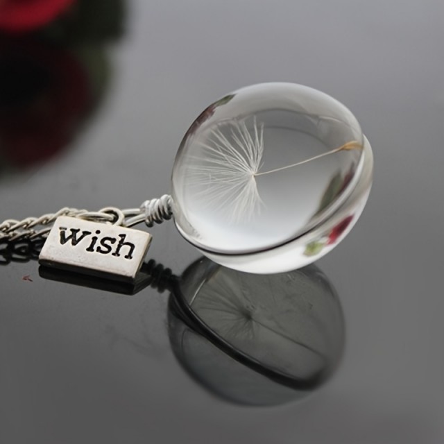 Verižica z regratkovim obeskom WISH