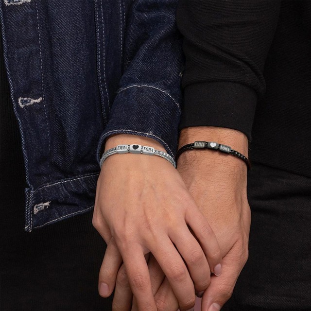 Personalizirani zapestnici za njega in njo z gravuro po želji