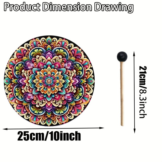 Šamanski boben mandala boben s palicami - glasbilo za meditacijo