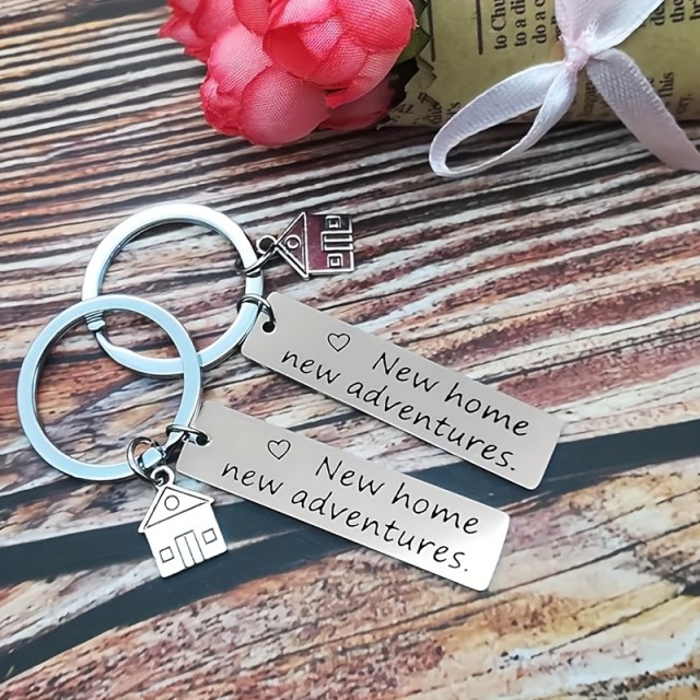 Komplet 2 obeskov za ključe NEW HOME NEW ADVENTURES
