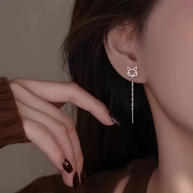 Igrivi viseči uhani z motivom lisičke