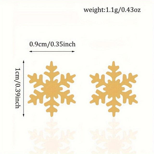 Uhani SNEŽINKE brez niklja, srebrne barve