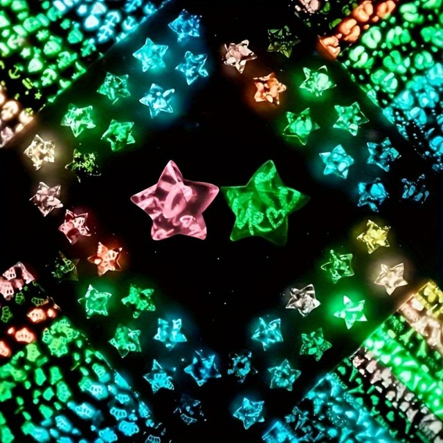 210 kosov svetlečih origami trakov ZVEZDE