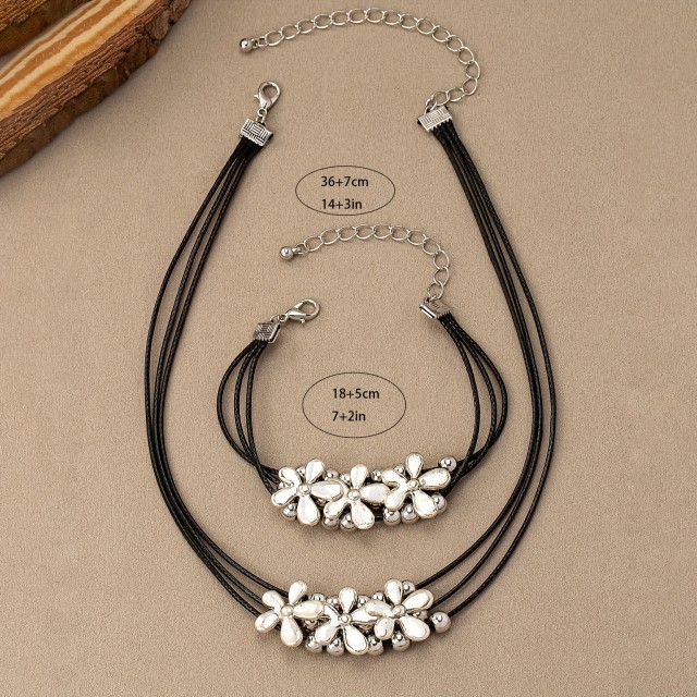 Ženski vintage kompleta nakita retro cvetlični dizajn