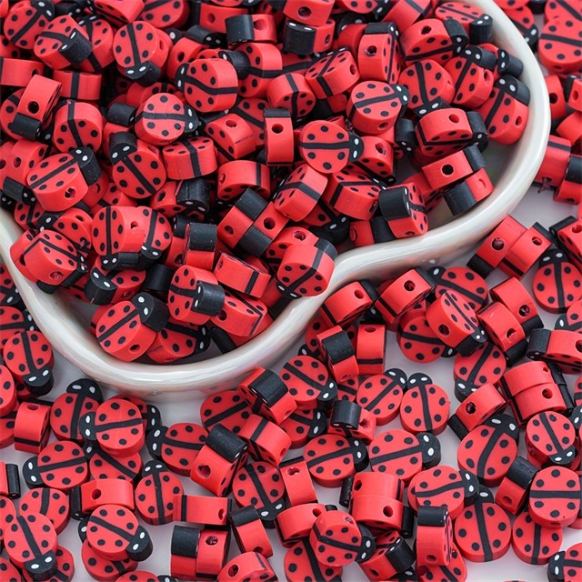 Fimo perle pikapolonice – komplet 40 kosov