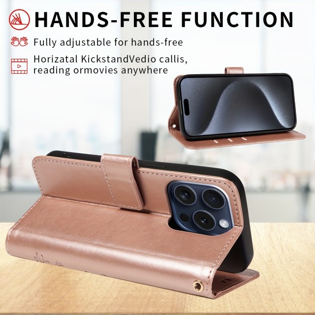 Ovitek za mobilni telefon z režo za kartico in vrvico za iPhone 16 PRO