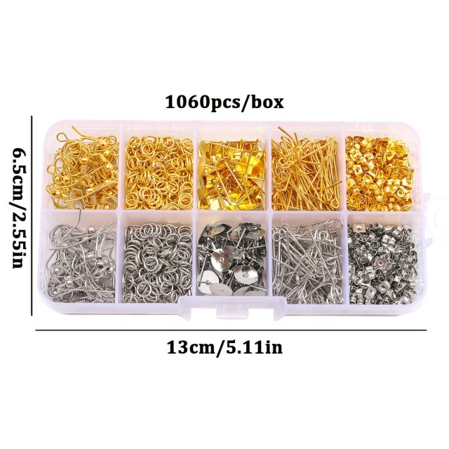 1060-delni komplet za izdelavo nakita – DIY set za uhane in nakit