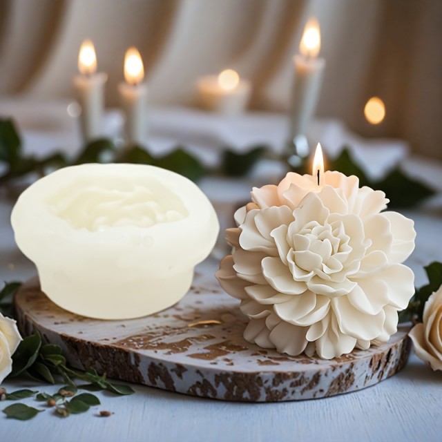 Realistični silikonski kalup za sveče s hibiskusom 