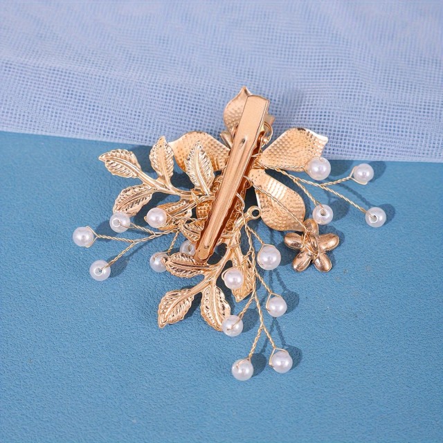 Čudovita poročna sponka za lase v rose barvi