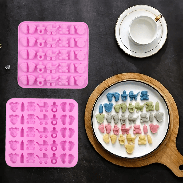 Silikonski model z otroško tematiko za dekoracijo svečk mil tort