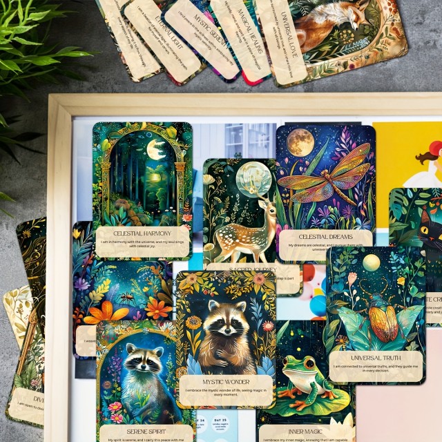 Komplet 50 motivacijskih kart ŽIVALI