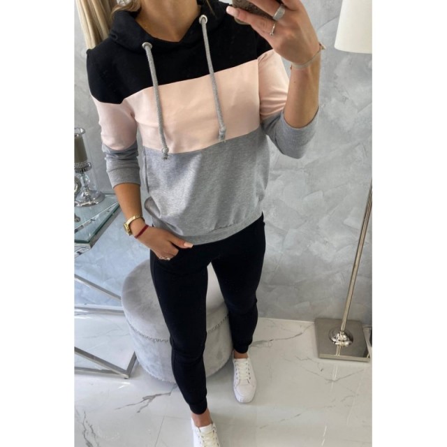 Trenirka dvodelna črna UNI