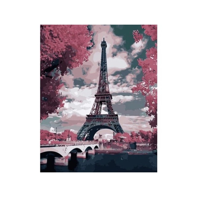 Slikanje po številkah – Eifflov stolp (40×50 cm)
