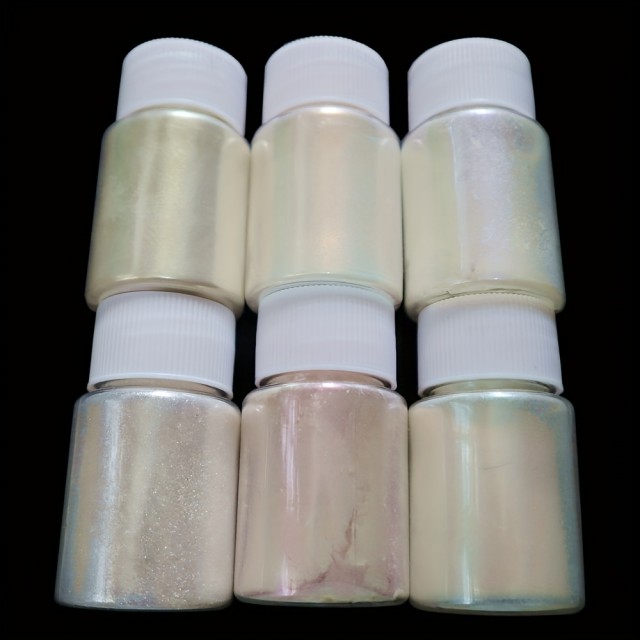 Biserni mica pigment v prahu za izdelavo sveč in mil - komplet 6 stekleničk