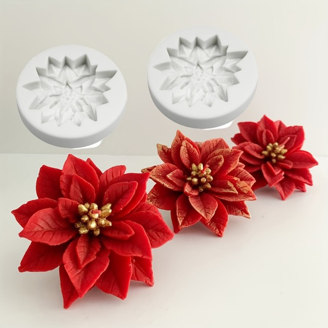 Silikonski kalup v obliki božične zvezde za mila in sveče