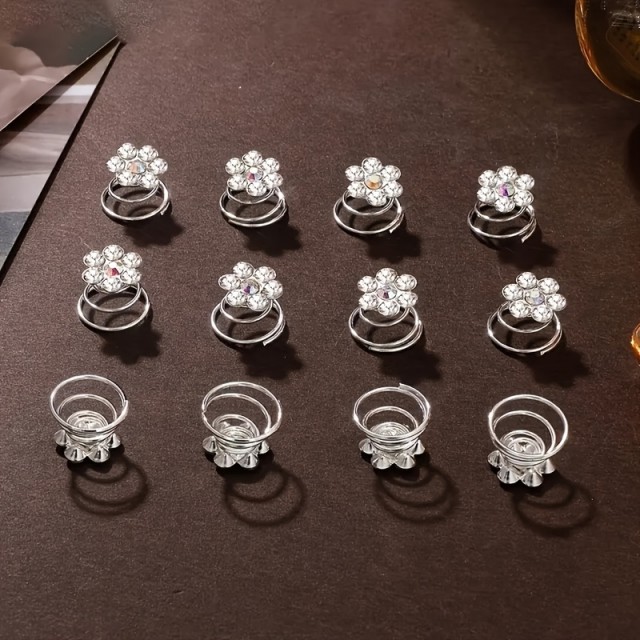 Komplet 10 špangic v obliki rožice