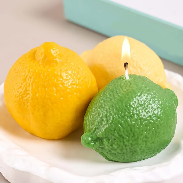 Silikonski kalup v obliki agruma za sveče ali mila