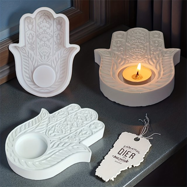 Silikonski kalup za svečnik – Hamsa roka