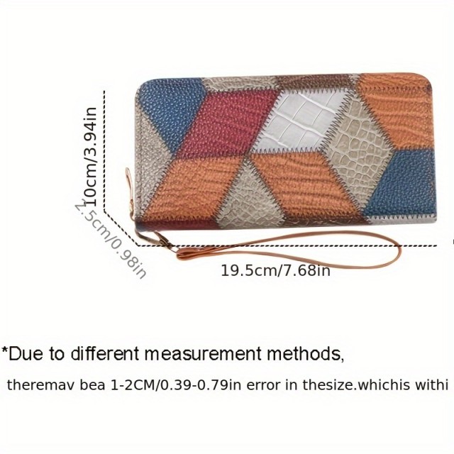 Denarnica v retro slogu z geometrijskim vzorcem