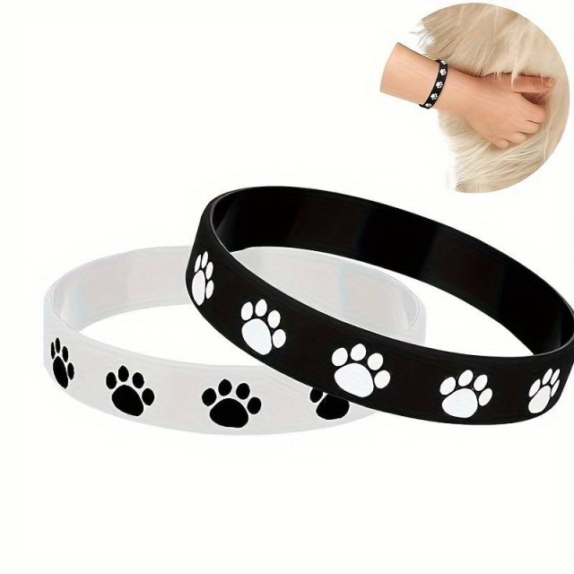 Komplet 2 silikonskih zapestnic s potiskom tačk