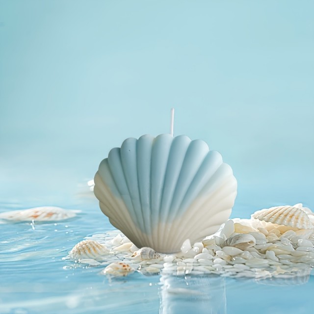 3D kalup iz silikona za izdelavo sveč v obliki školjke