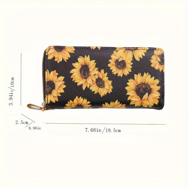 Prelepa ženska denarnica s potiskom sončnic