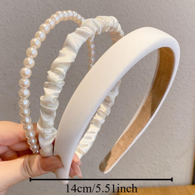 Komplet 3 obročkov za lase retro francoski stil