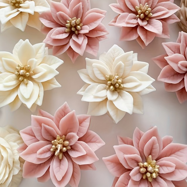 Silikonski kalup v obliki božične zvezde za mila in sveče